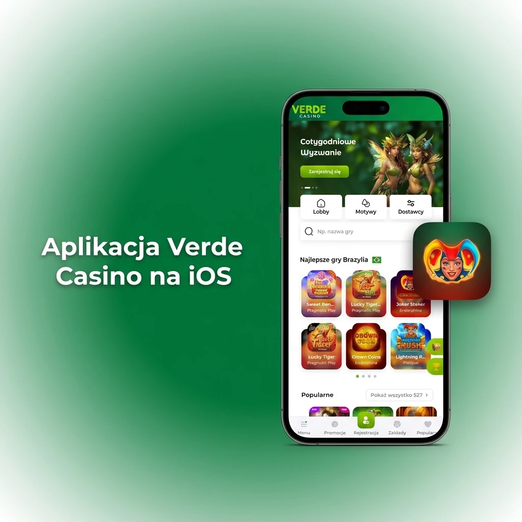 Aplikacja Verde Casino na iOS dla iPhone i iPad – zakłady sportowe i gry kasynowe na urządzeniach Apple