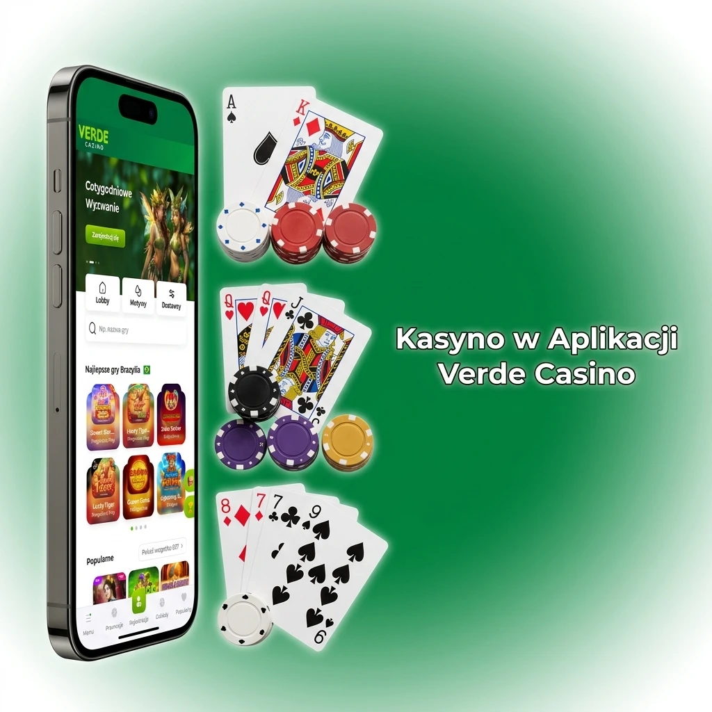 Aplikacja Verde Casino – ponad 4000 gier kasynowych, sloty, kasyno na żywo, jackpoty i crash games