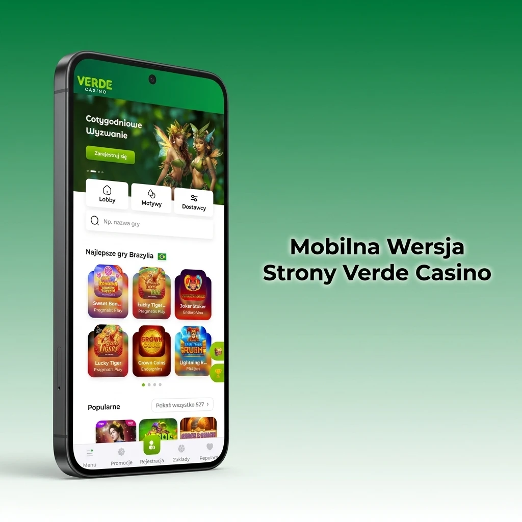 Mobilna wersja Verde Casino na smartfonie – gry kasynowe i zakłady sportowe bez instalacji aplikacji