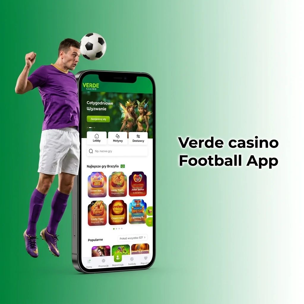 Verde casino aplikacja mobilna na Android i iOS do obstawiania meczów piłkarskich