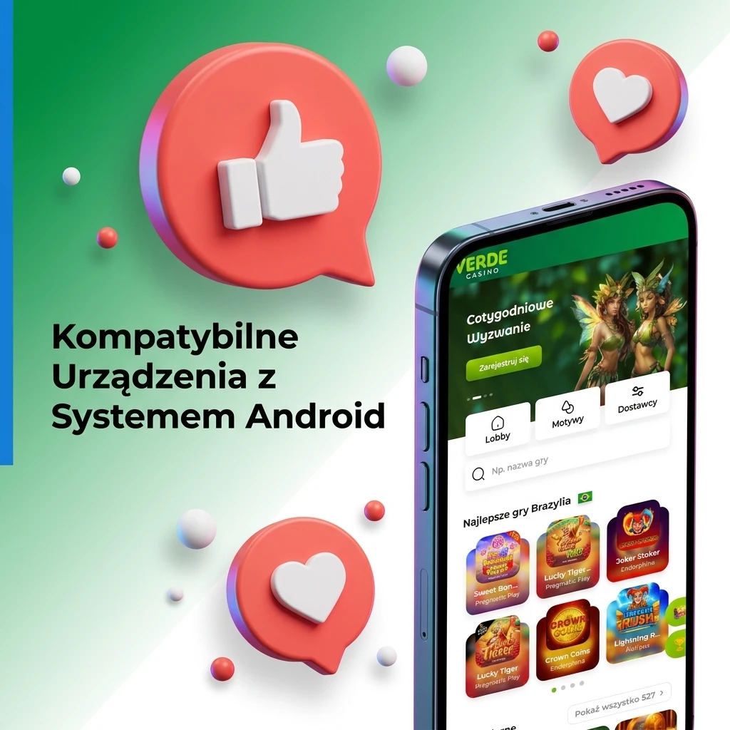Kompatybilne urządzenia z Androidem dla aplikacji Verde Casino – Samsung, Xiaomi, Motorola i inne