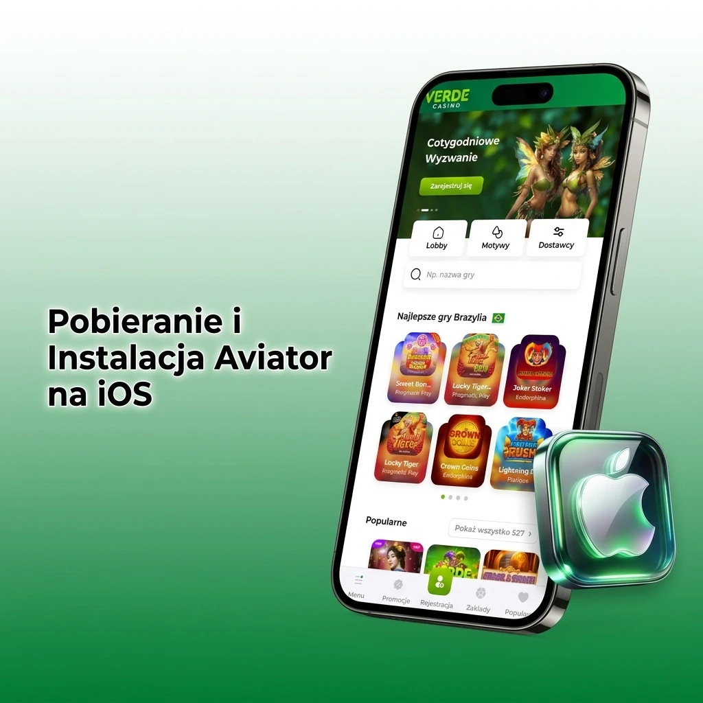 Pobieranie i instalacja gry Aviator Verde Casino na iOS – iPhone i iPad, App Store, Safari