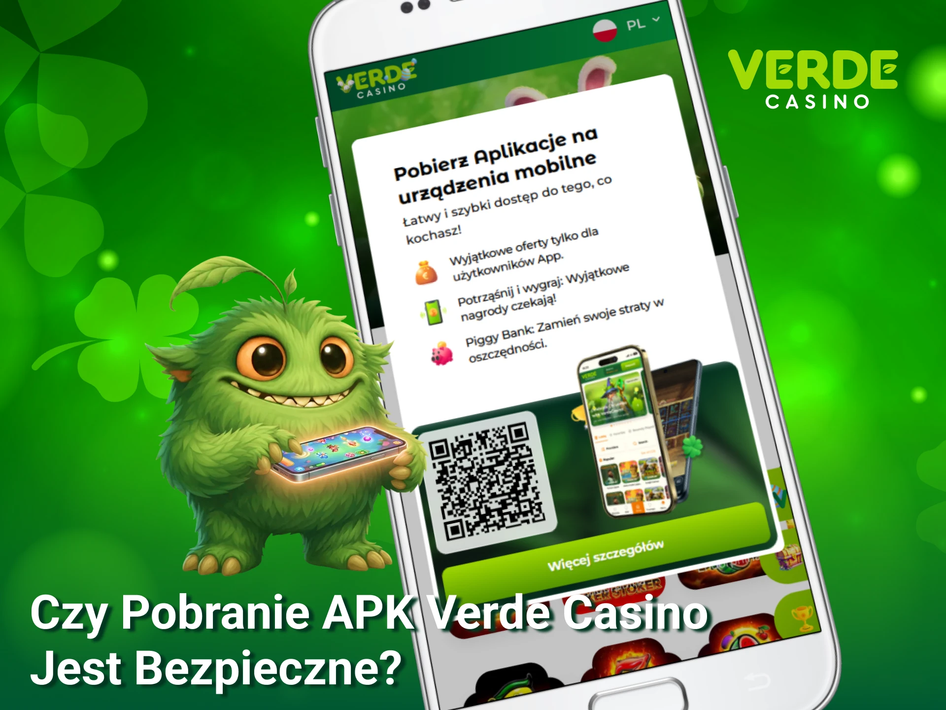 Zainstaluj bezpieczny plik APK Verde Casino i graj w legalnym kasynie.