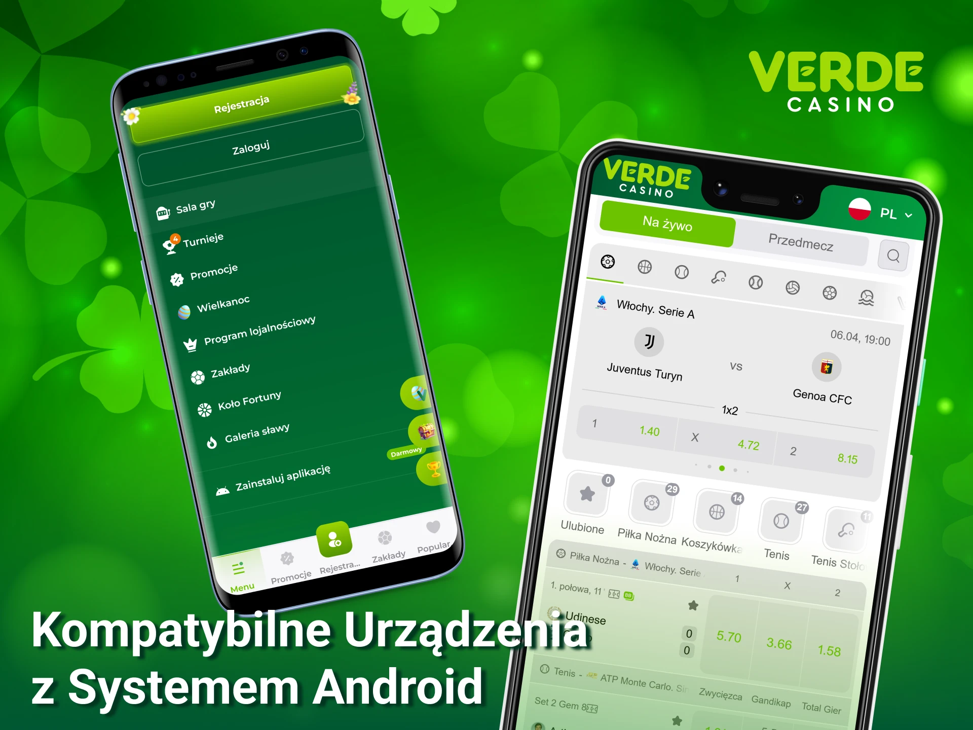 Sprawdź listę kompatybilnych smartfonów do stabilnego działania aplikacji Verde Casino.