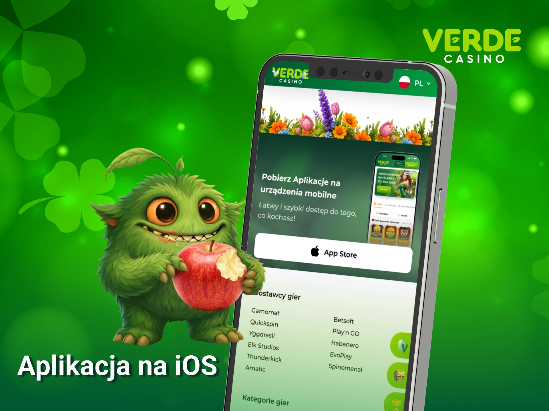 Zainstaluj nowoczesną aplikację Verde Casino na iOS i ciesz się grą.