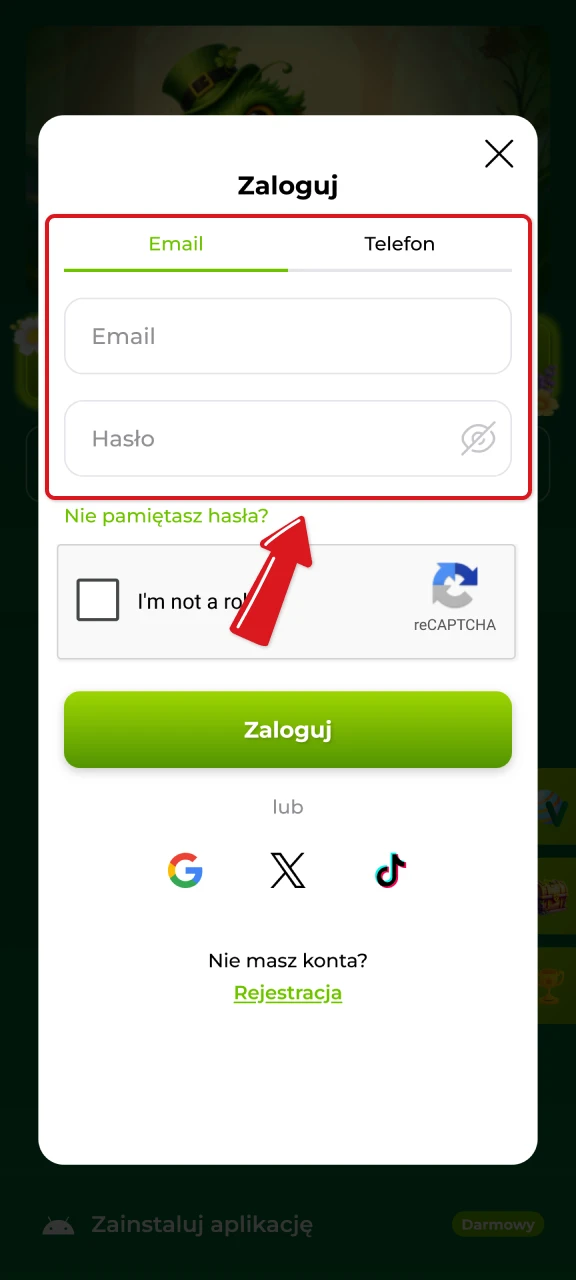 Zaloguj się na swoje konto w aplikacji Verde Casino i obstawiaj zakłady.