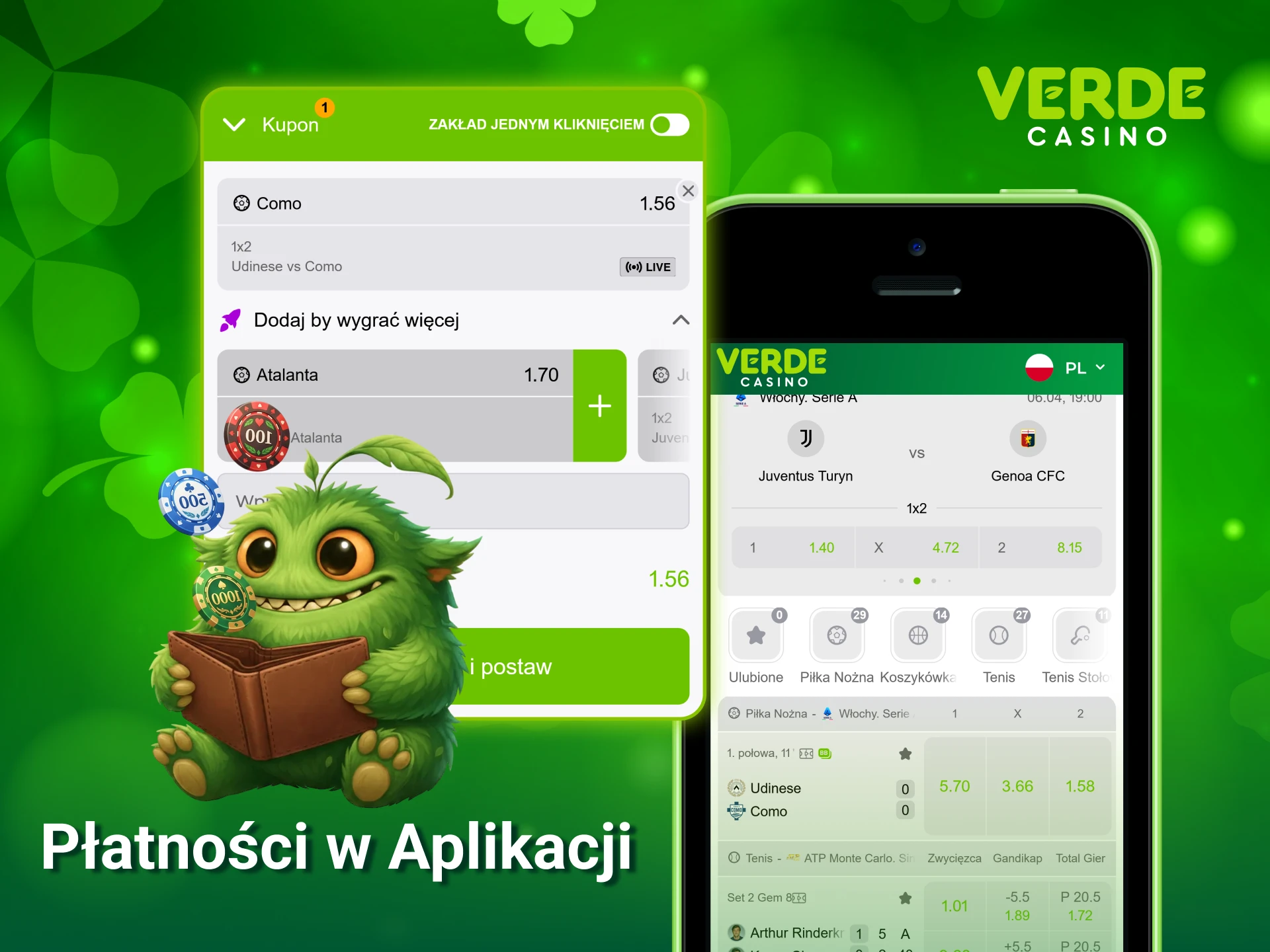 Korzystaj z szybkich metod płatności dla graczy z Polski w Verde Casino.