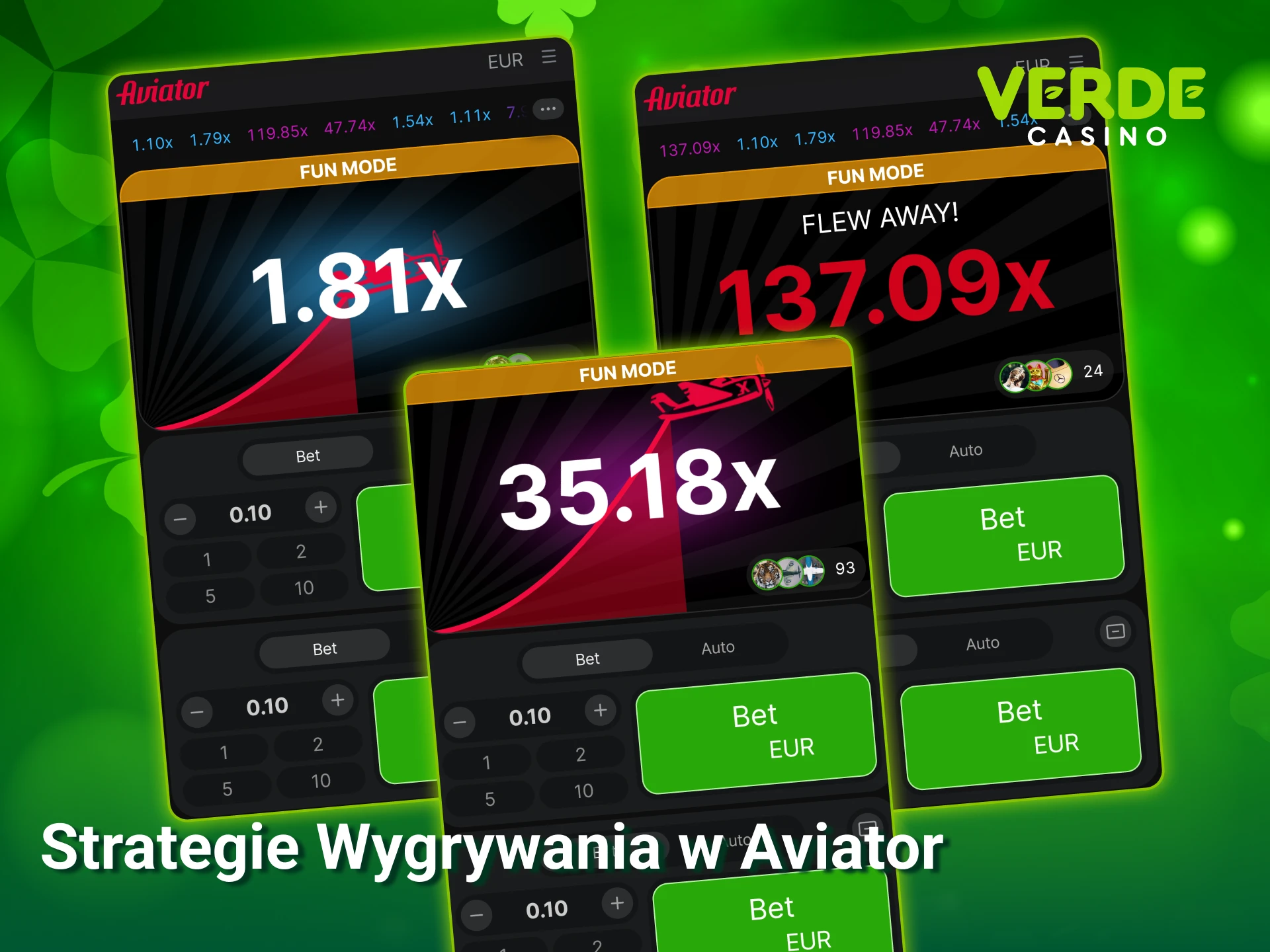 Wykorzystaj skuteczne strategie w Verde Casino, aby zwiększyć swoje szanse na sukces w Aviator.