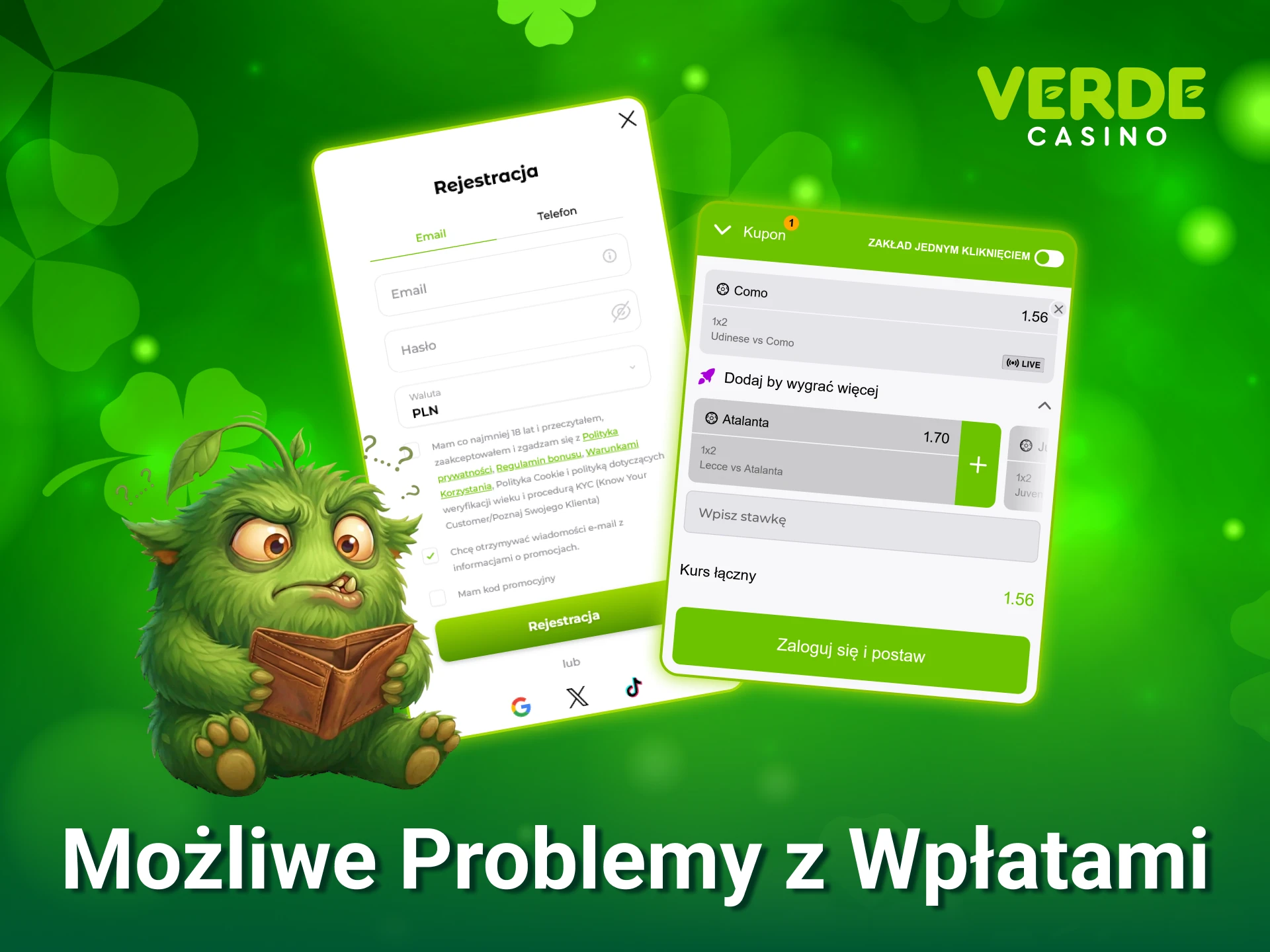 Sprawdź rozwiązania problemów z depozytami, aby płynnie zasilić konto w Verde Casino.