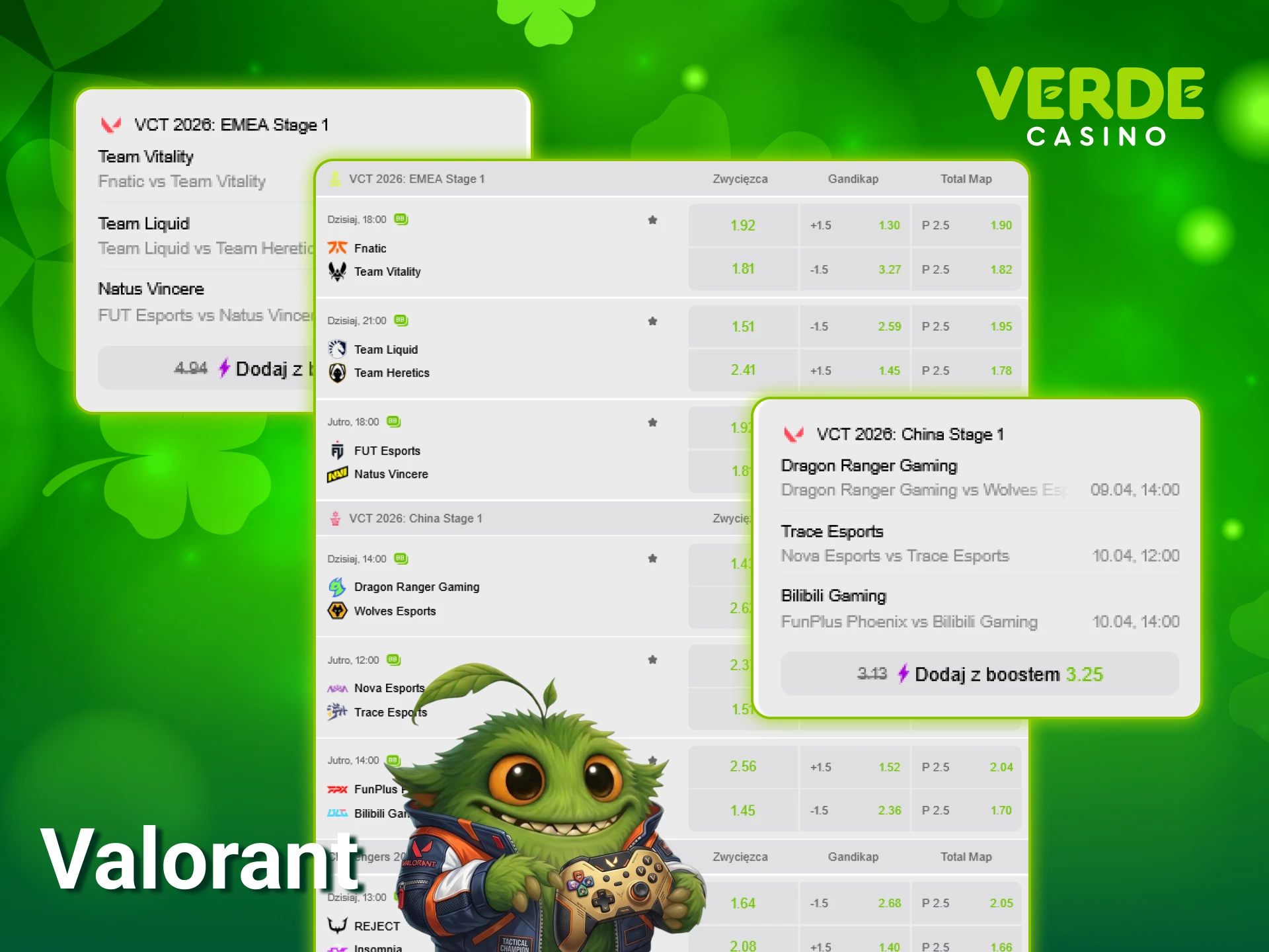 Dołącz do rywalizacji w Valorant i wygrywaj dzięki Verde Casino eSports.