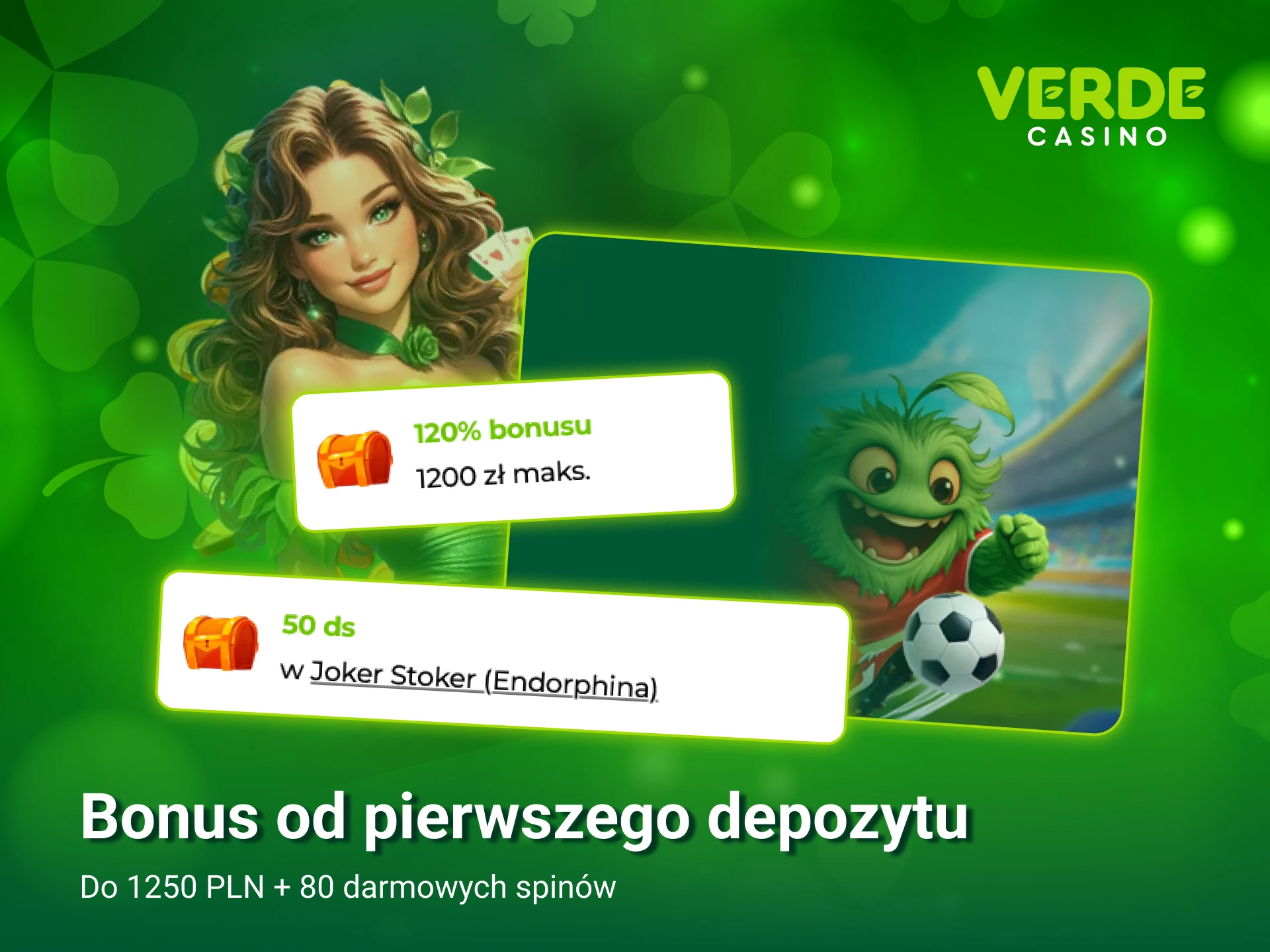 Odbierz bonus powitalny Verde Casino na start swojej przygody z zakładami sportowymi.