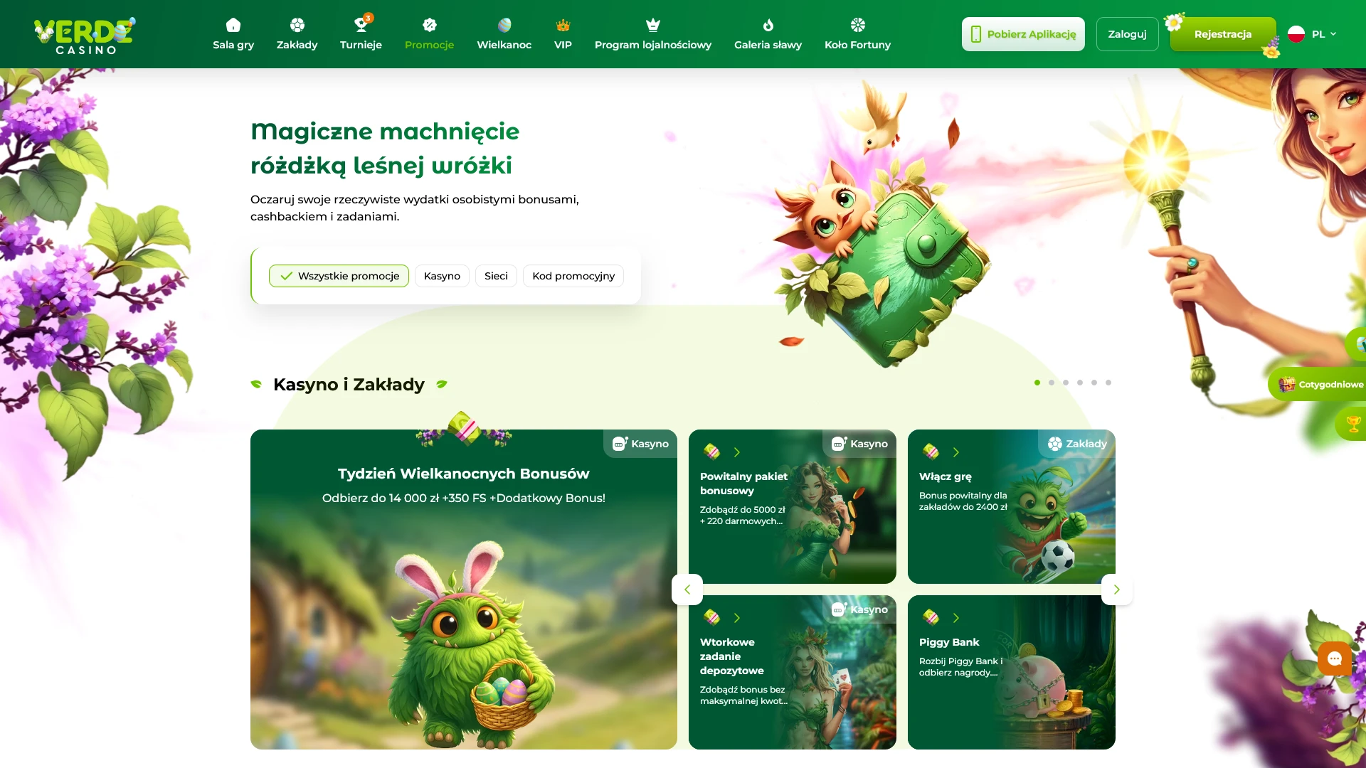 Sprawdź aktualne promocje w Verde Casino i odbierz dodatkowe środki na grę.