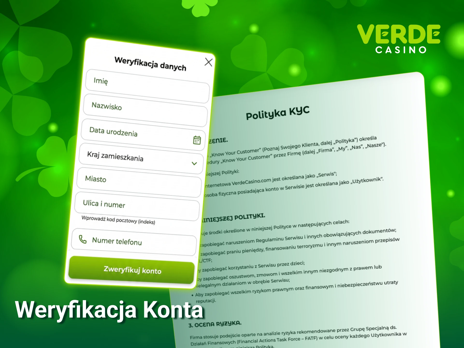 Przejdź proces weryfikacji konta w Verde Casino Poland dla szybkich wypłat.