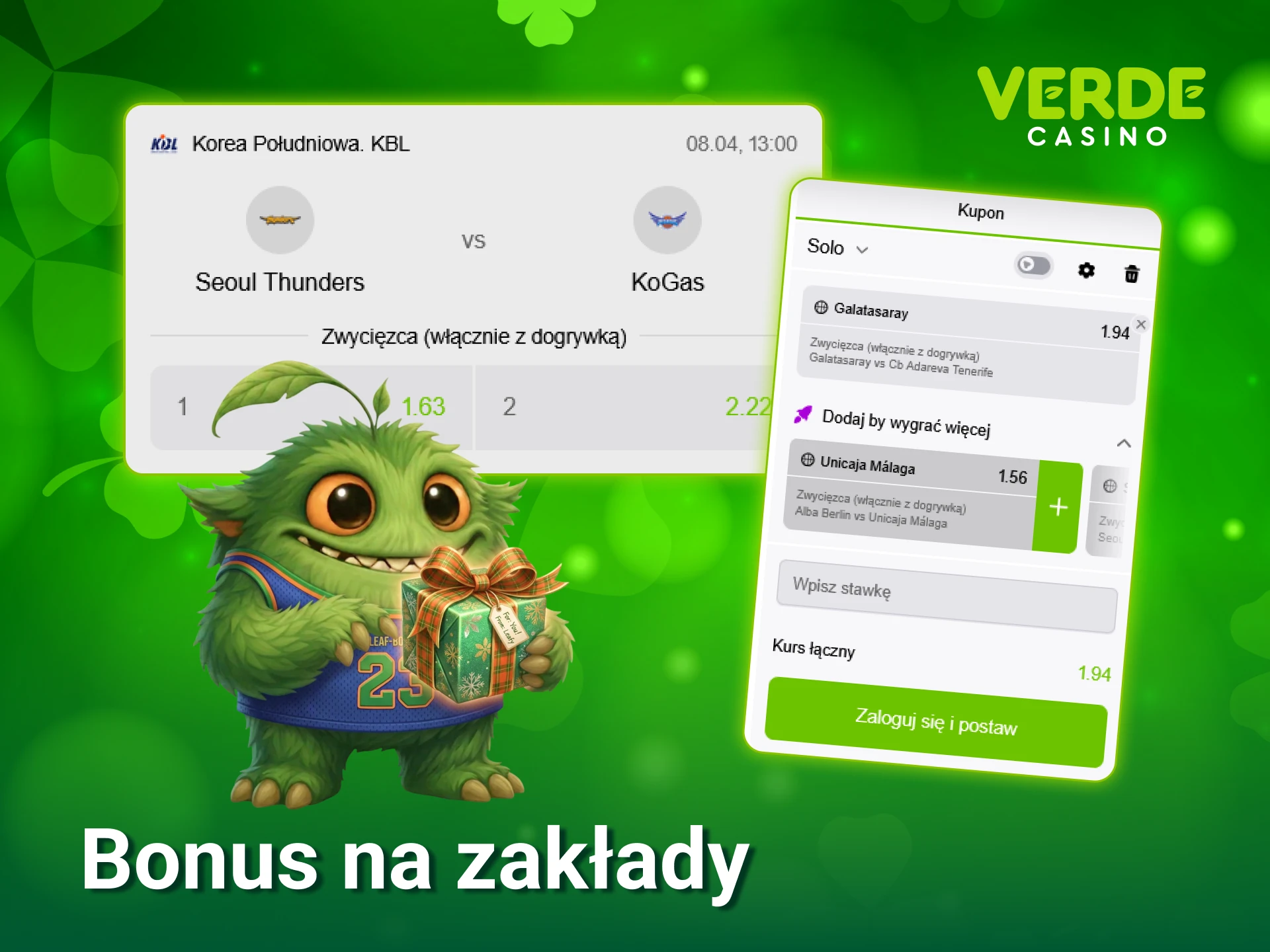 Odbierz powitalny bonus w Verde Casino i zacznij obstawiać emocjonujące mecze koszykówki.
