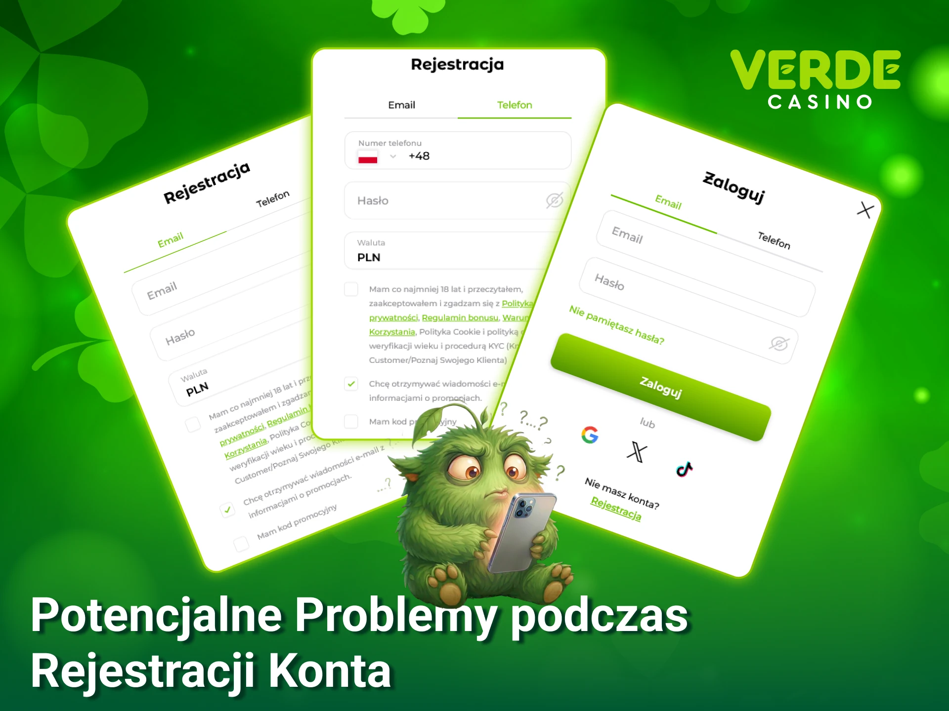 Rozwiąż potencjalne problemy podczas rejestracji konta Verde Casino i przejdź do obstawiania.
