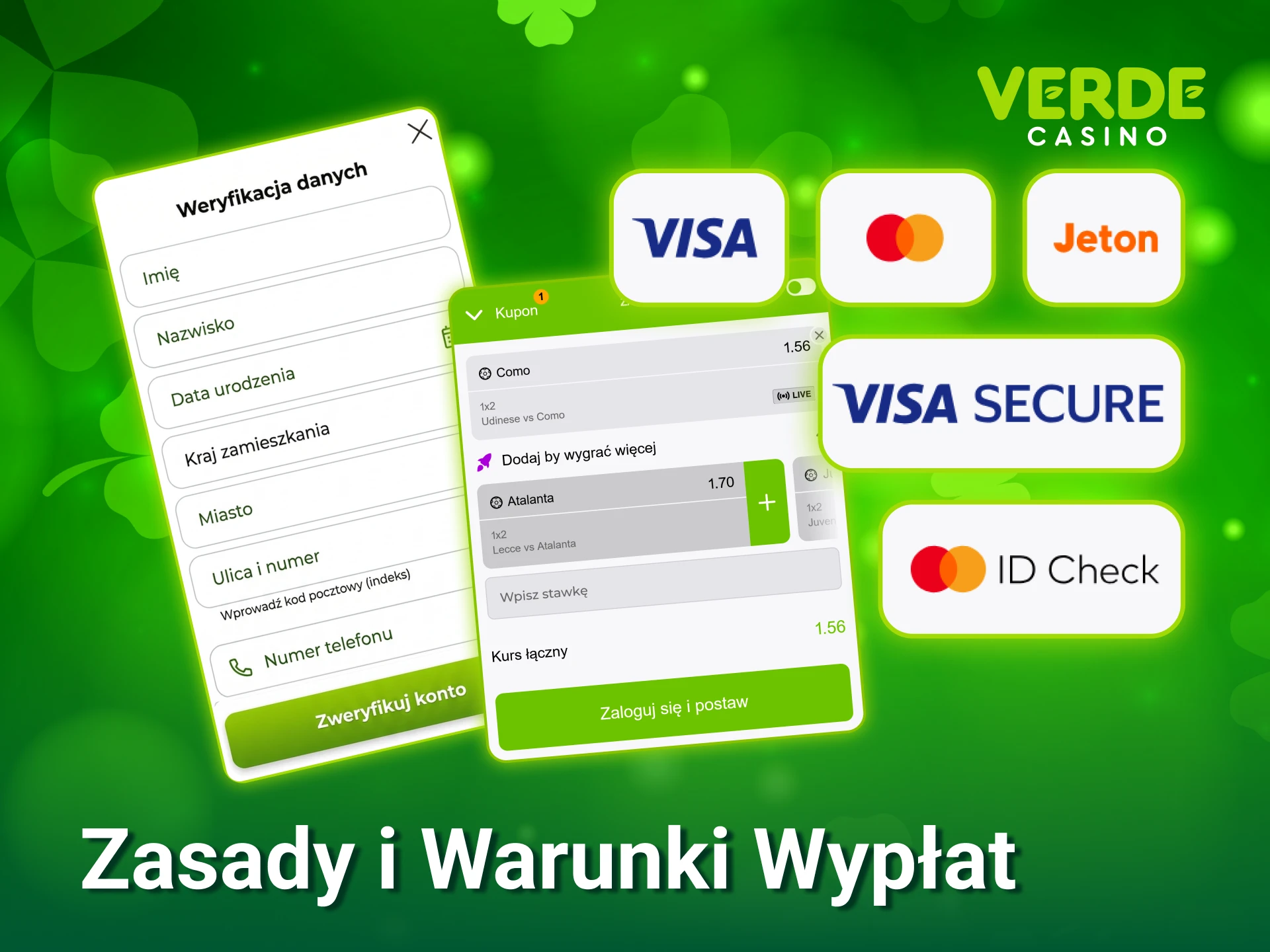 Zapoznaj się z aktualnymi zasadami i warunkami wypłat w Verde Casino.